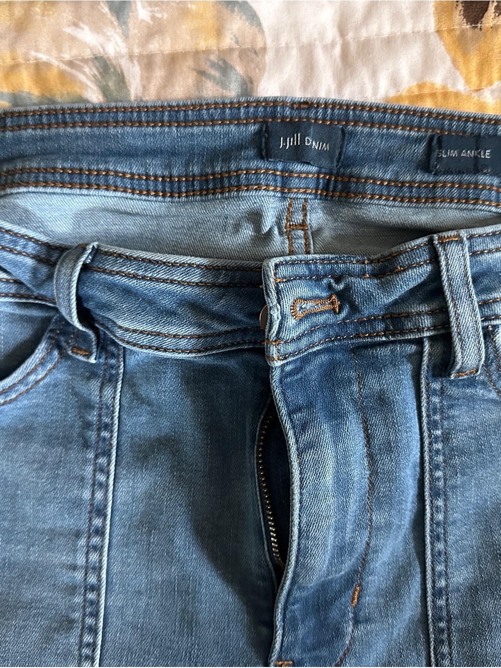 J. Jill Slim Ankle Jeans - Light Blue Denim